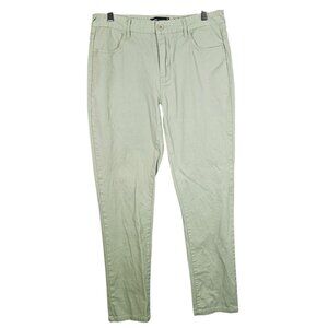 Paul Hamilton Mens Sage Green Casual Pants Size 34 Cotton Blend Button & Zip Clo